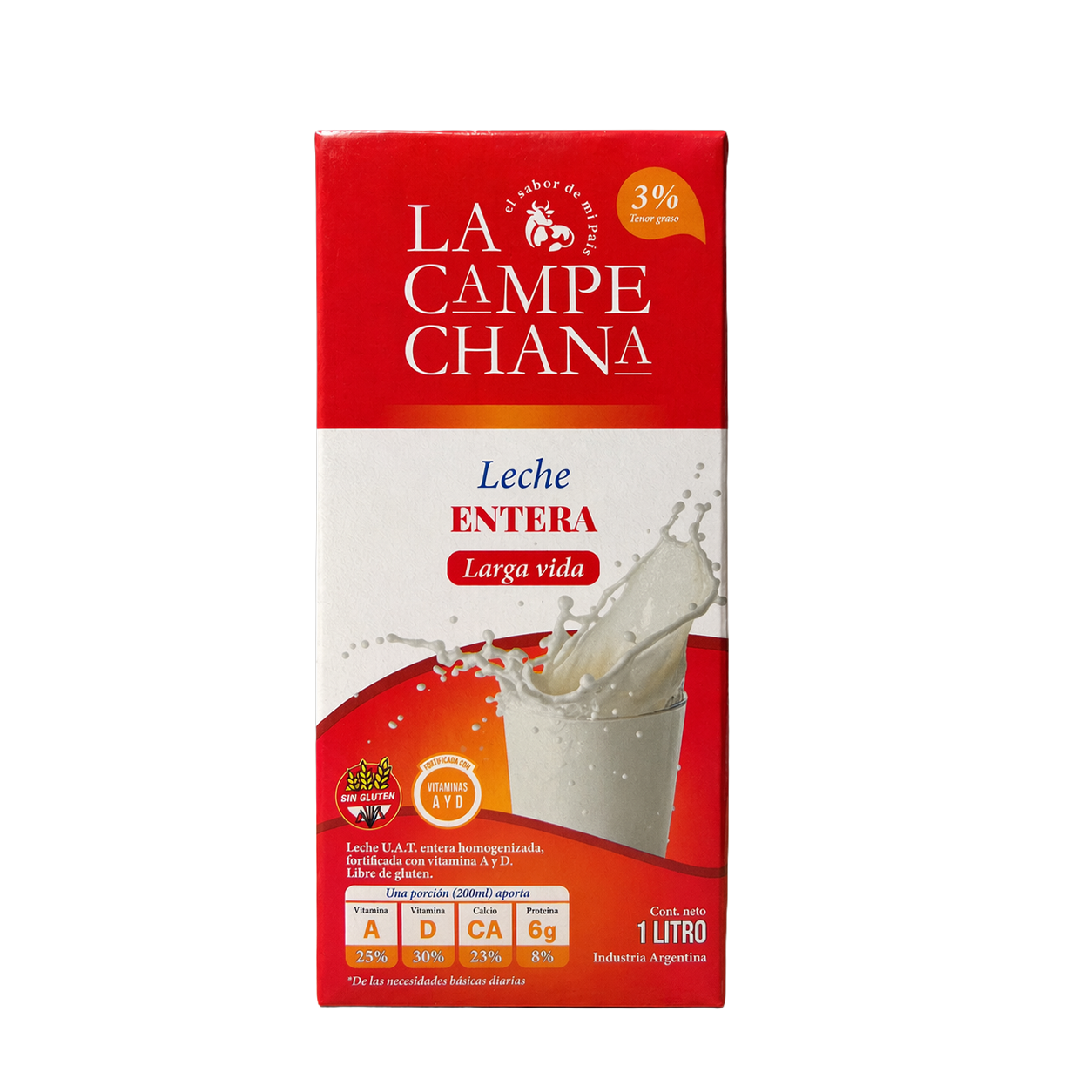 Leche entera x 1L